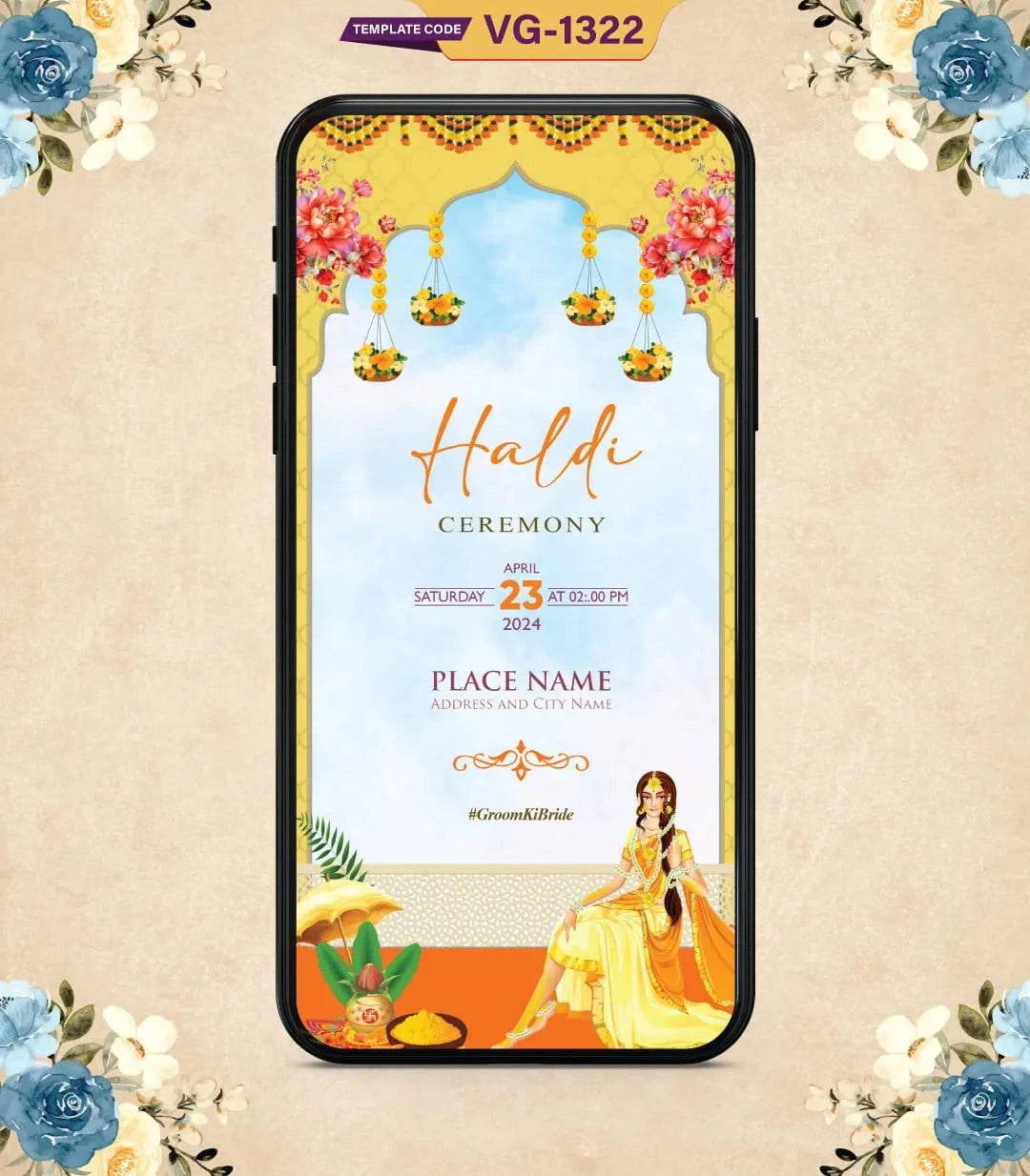 Traditional Wedding Invitation PDF Cards