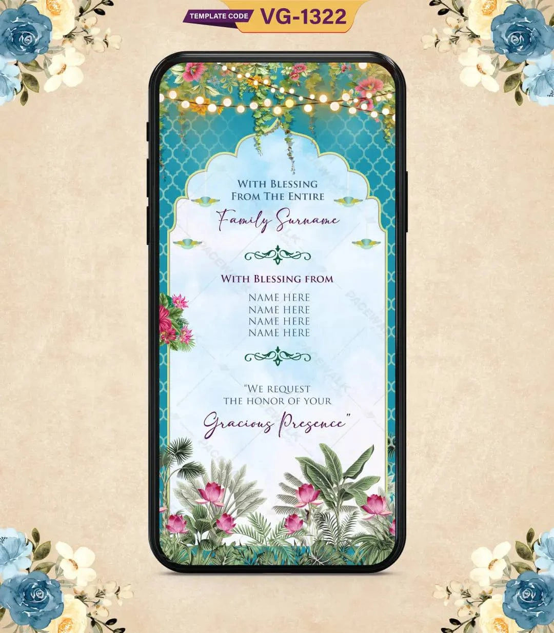 Traditional Wedding Invitation PDF Cards