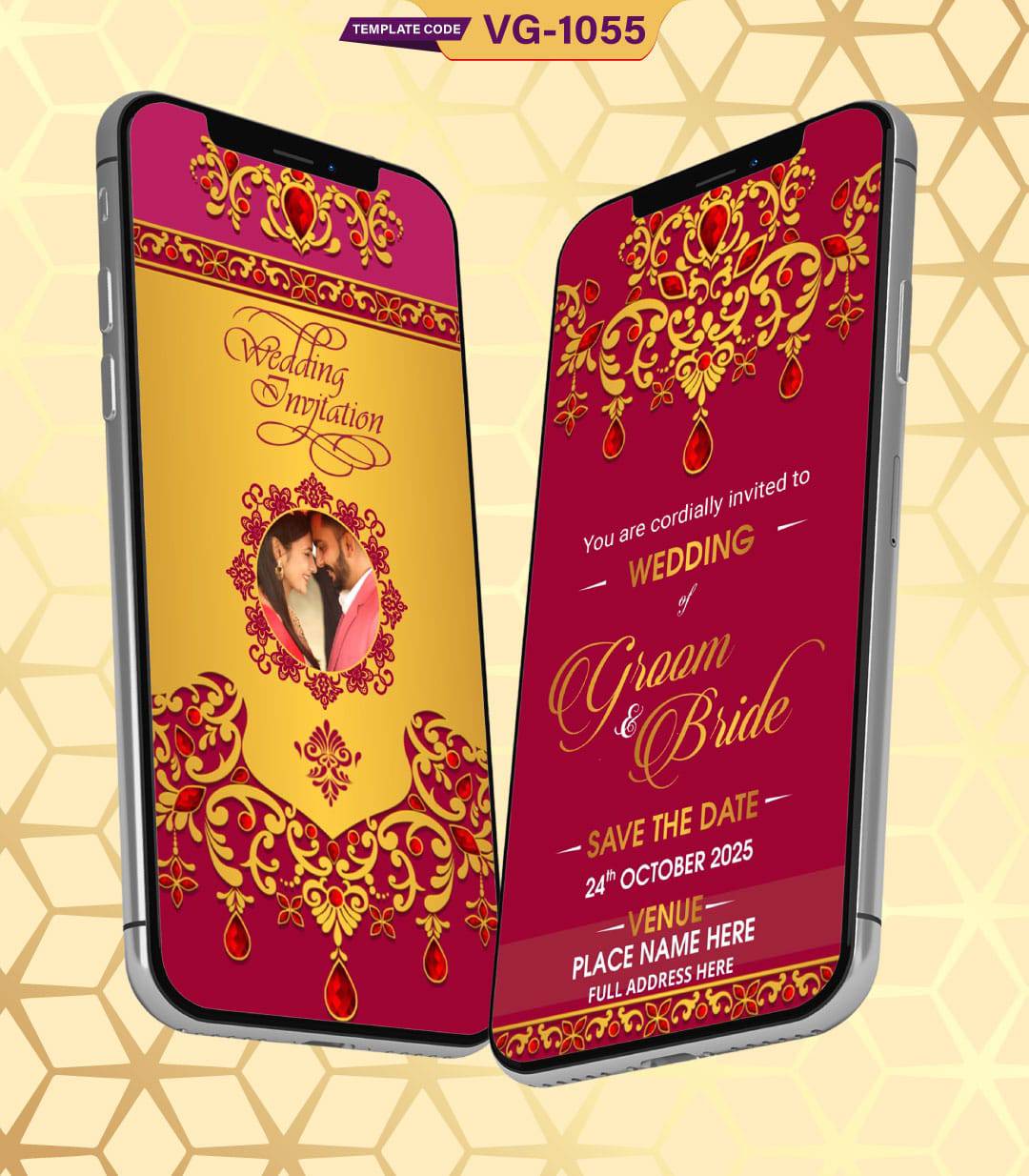 Traditional Wedding Invitation eCards For Whatsapp