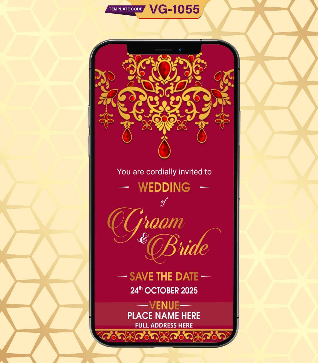 Traditional Wedding Invitation eCards For Whatsapp