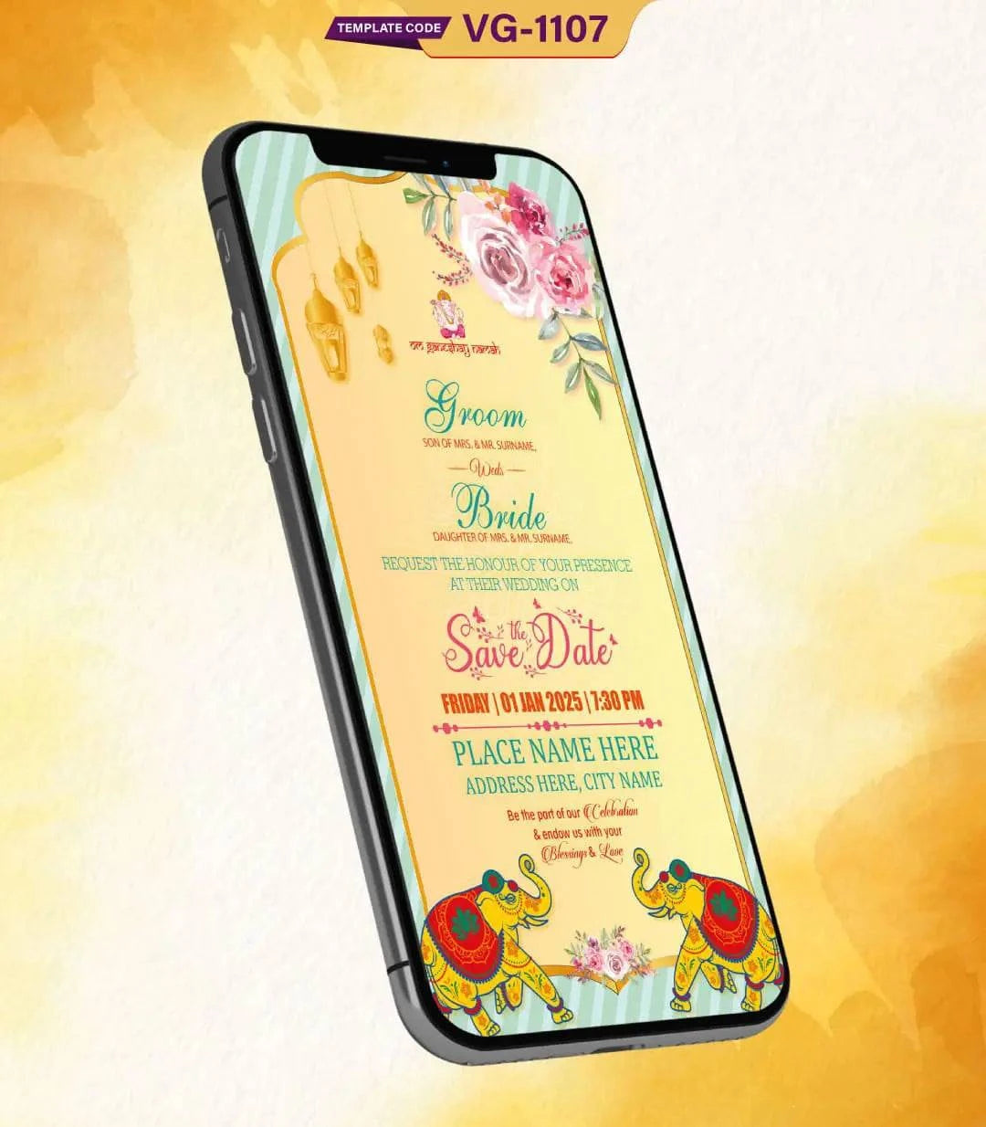 Traditional Wedding Save The Date Card