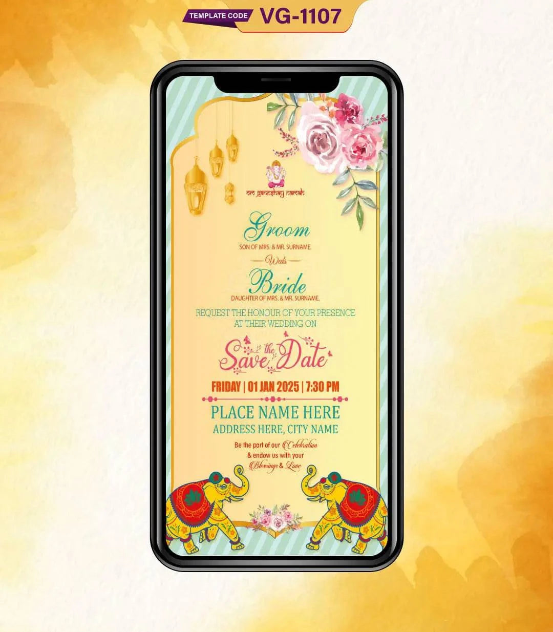 Traditional Wedding Save The Date Card