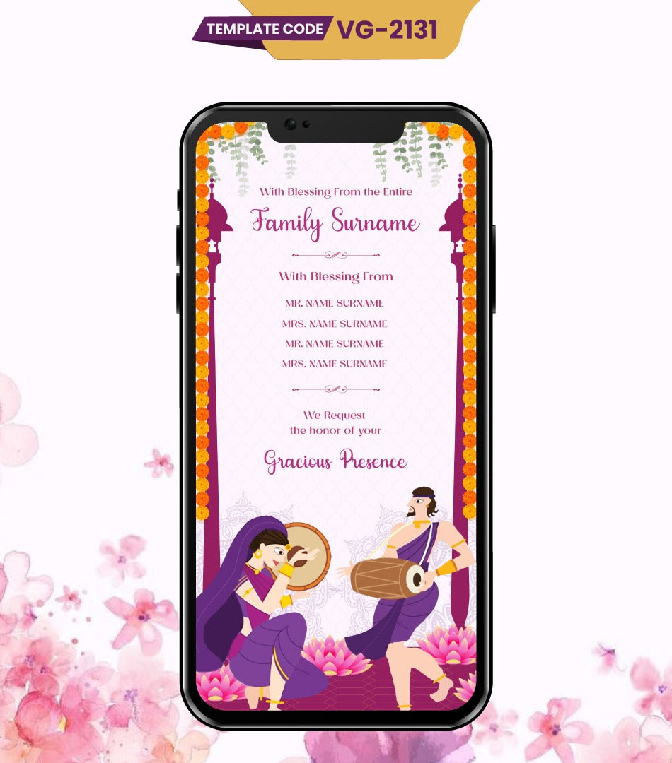 Traditional Wedding Invitation Card