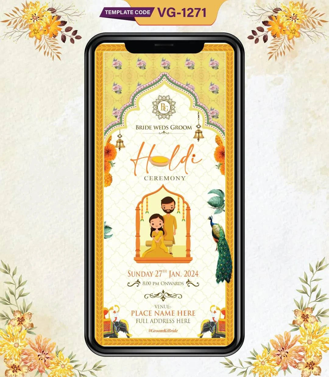 Traditional Haldi Ceremony Invitation Card