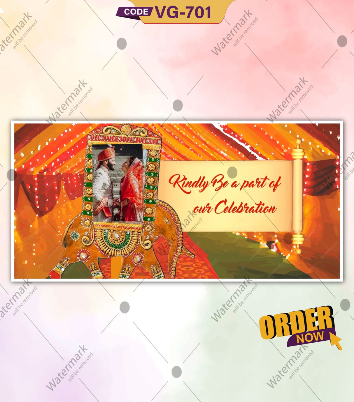 Traditional Rajasthani Marwari Unique Theme Wedding Invitation
