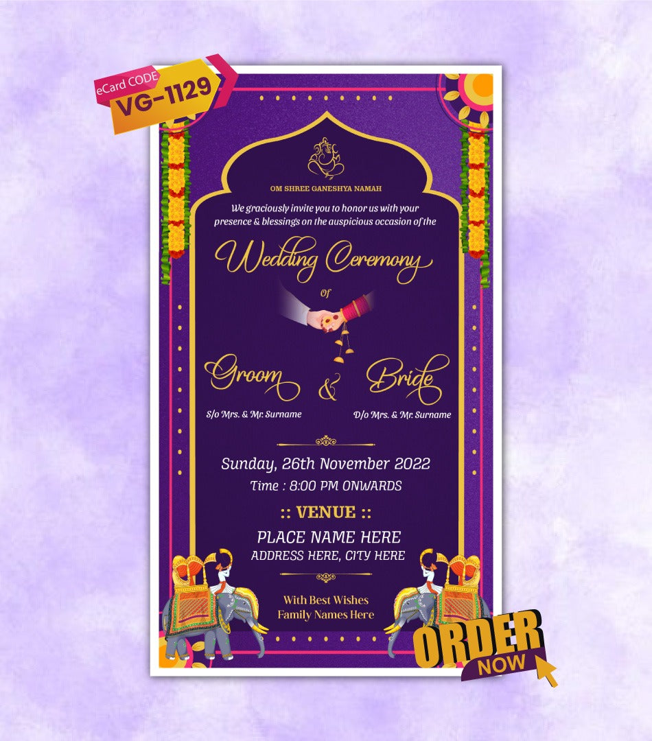 Traditional Wedding Invite Card