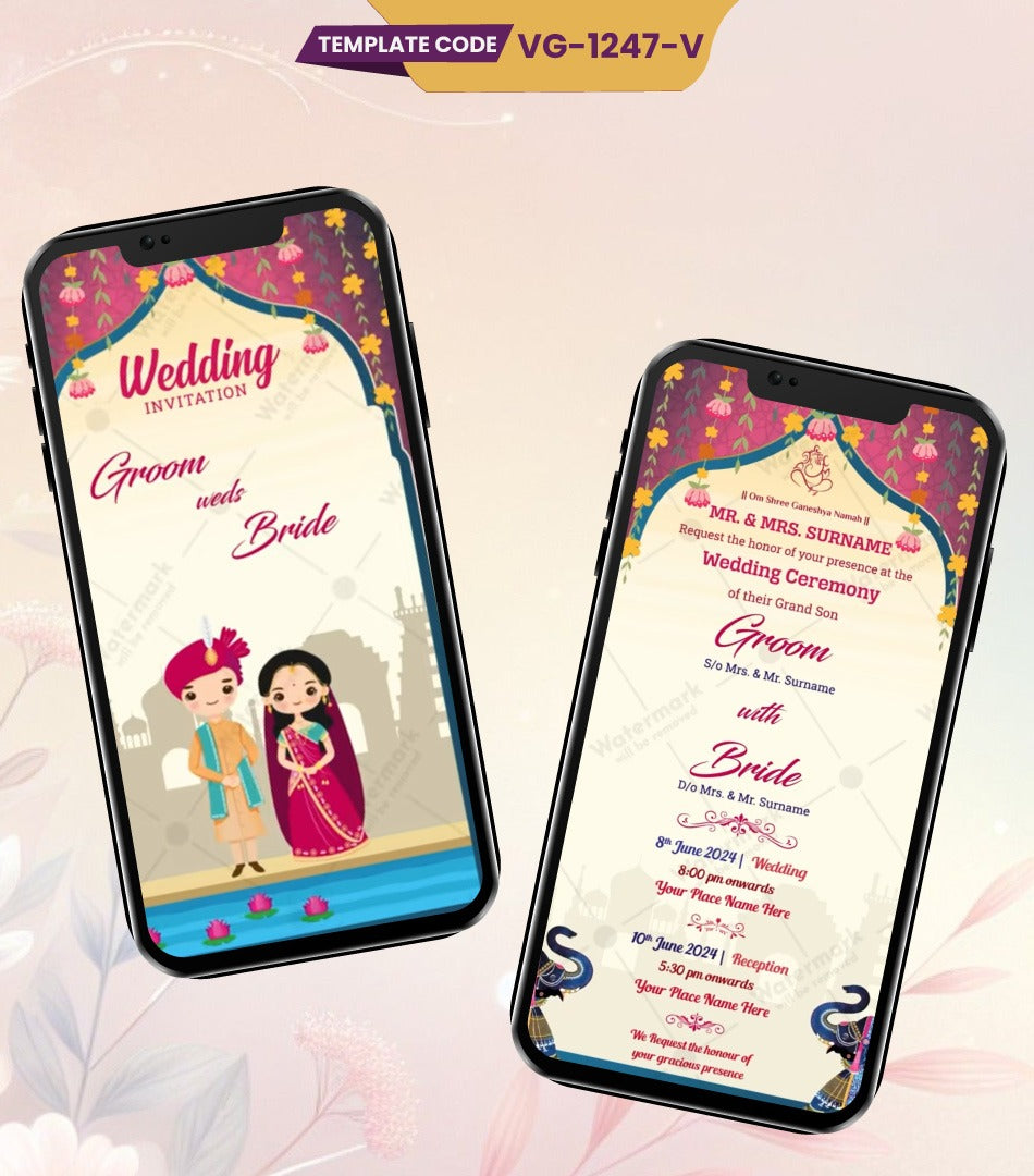 Traditional Wedding Video Invite