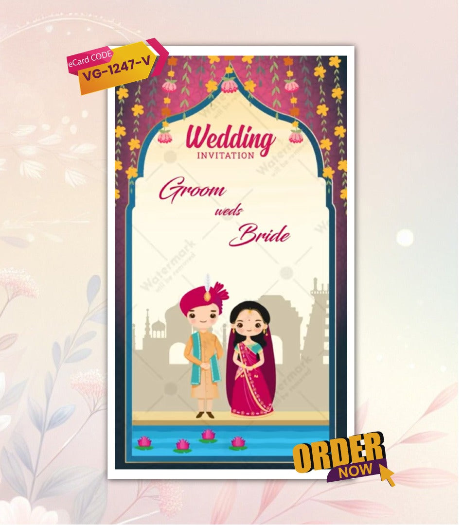 Traditional Wedding Video Invite