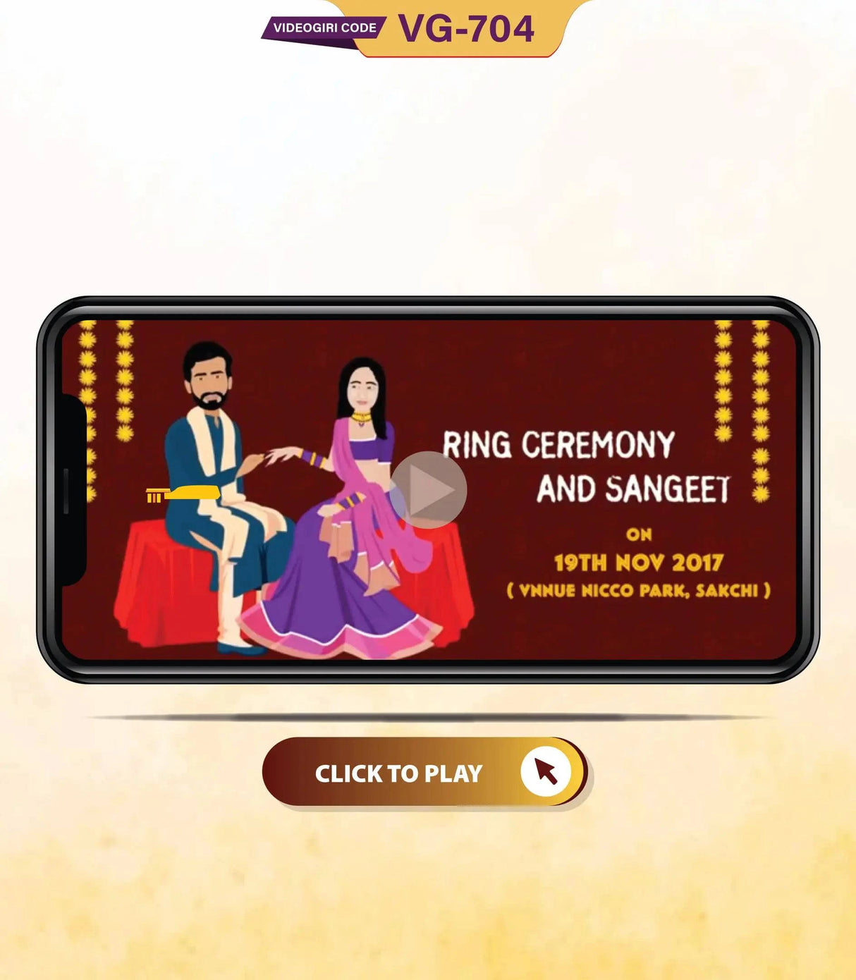 True Love Story Animated Wedding Invitation Video