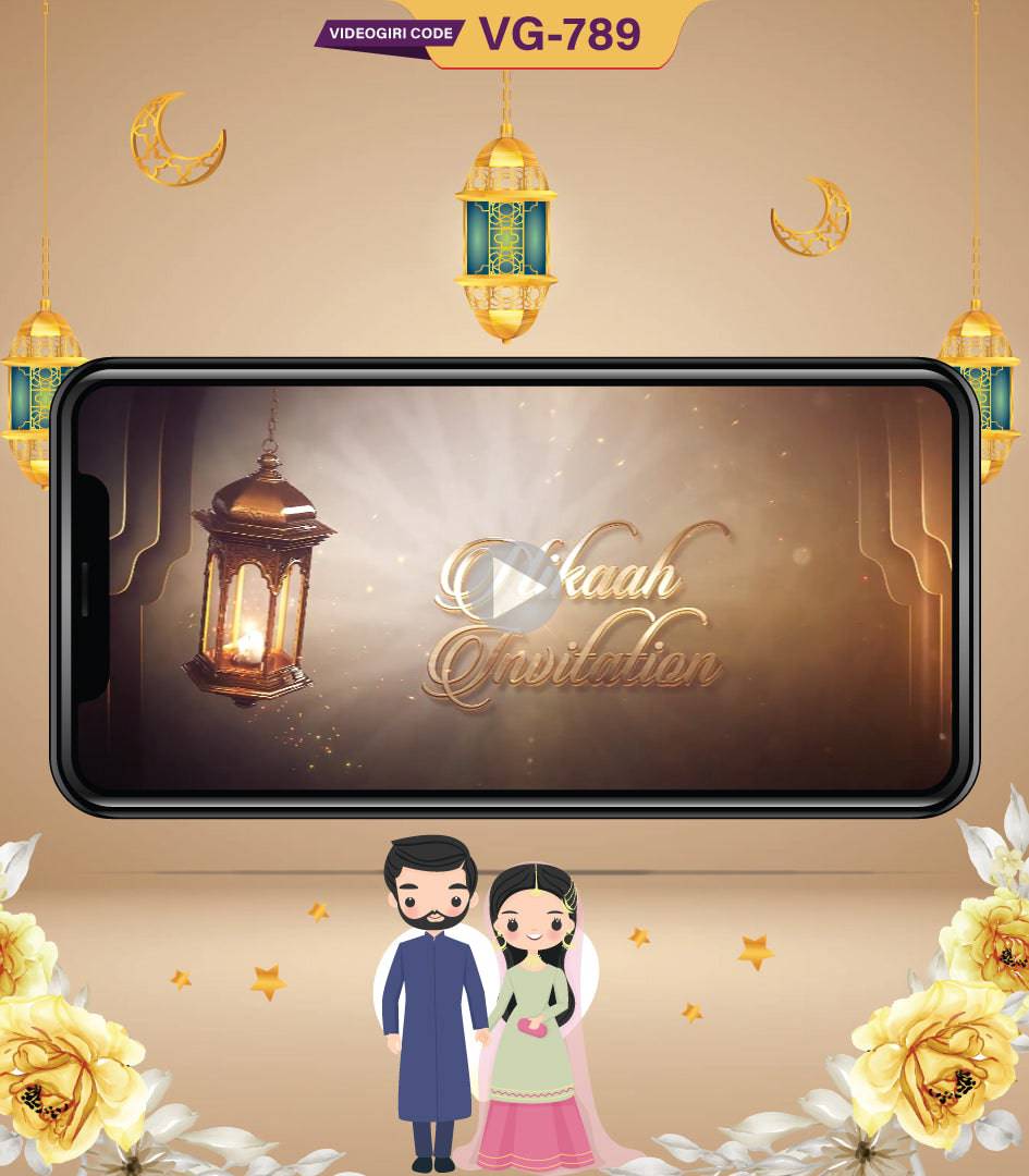 Ultra HD Premium Royal Muslim Nikaah invitation Video
