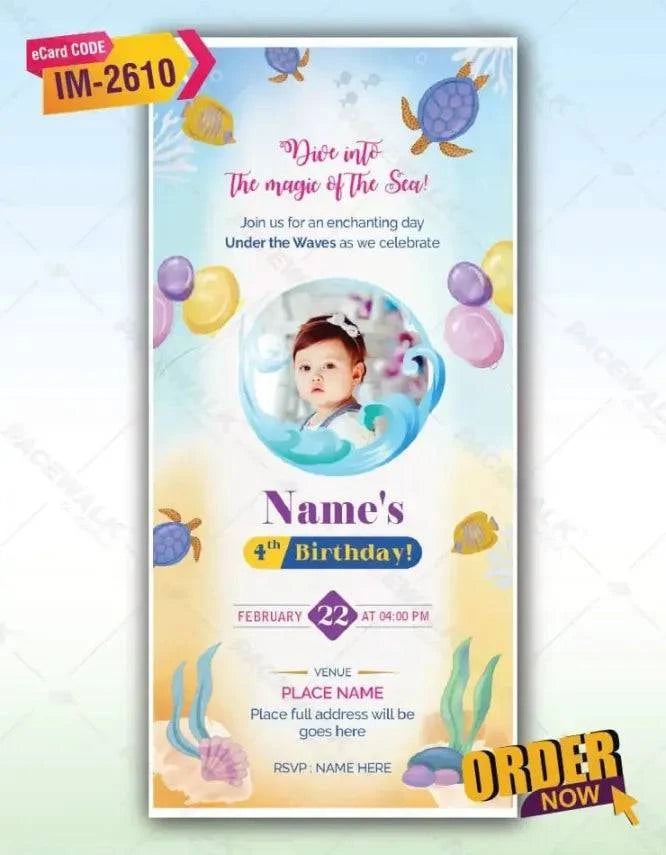 Under the Sea Birthday Invitation