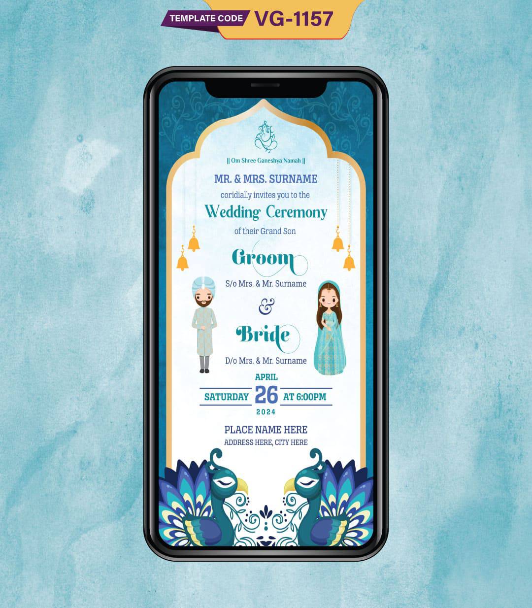 Wedding Ceremony Invitation Card