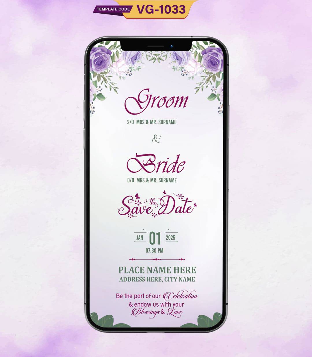 Wedding Invitation Selfie Composition