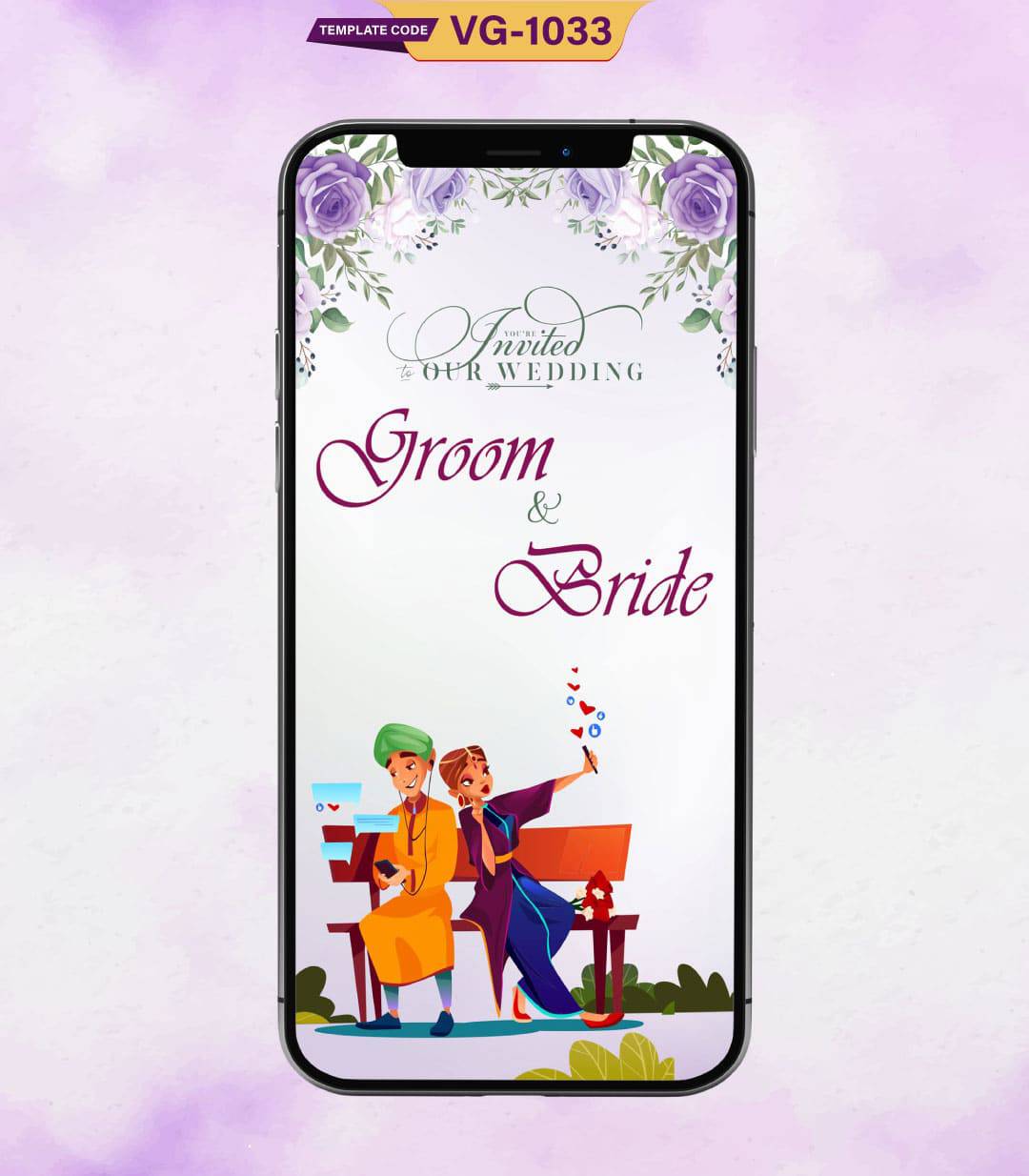 Wedding Invitation Selfie Composition