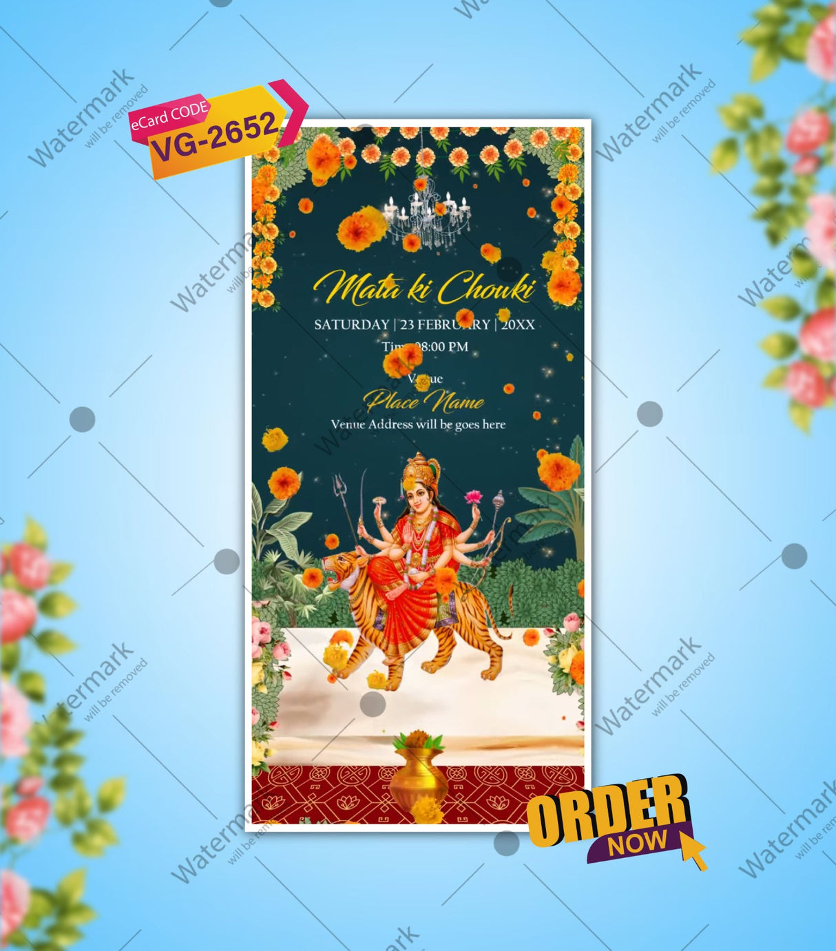 Wedding Invitation Video with Mata Ki Chowki Function