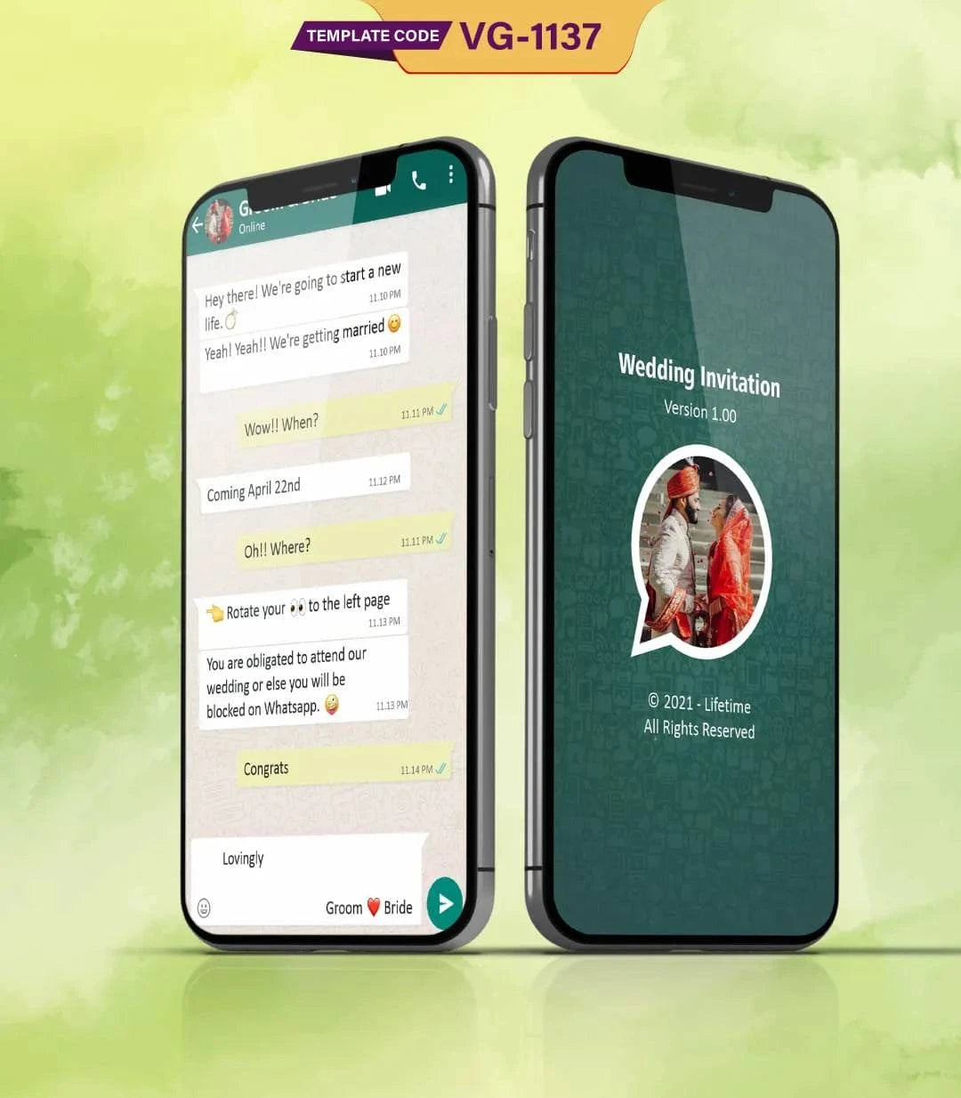 Whatsapp Theme Wedding Invite