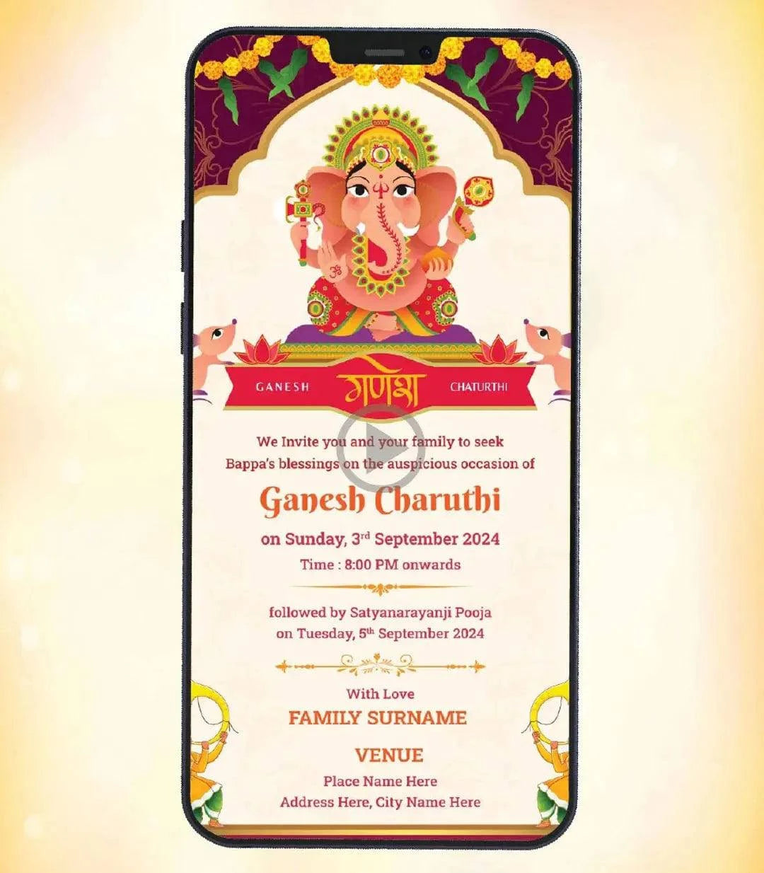 Digital Ganesh Chaturthi Invitation Video