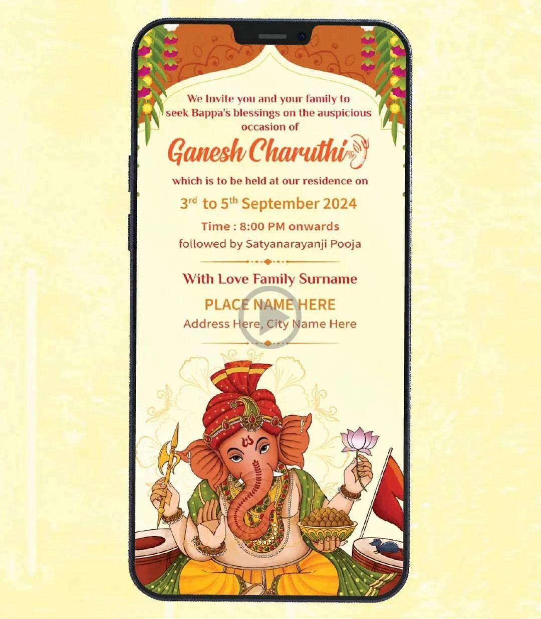 Ganesh Chaturthi Invitation Template Video