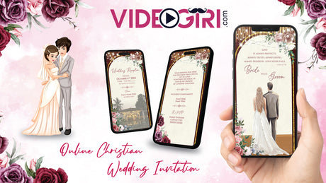 Christian and Caricature Wedding Invitation in Videogiri