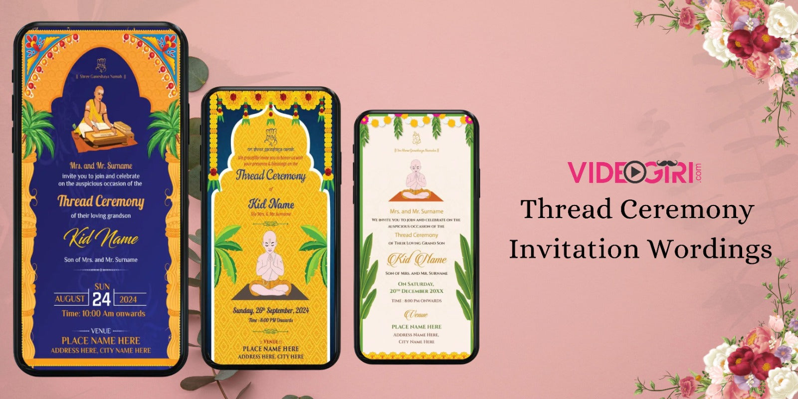 Thread Ceremony Invitation Wordings – VideoGiri