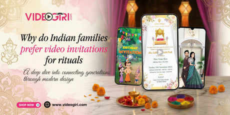 Why do Indian families prefer video invitations for rituals