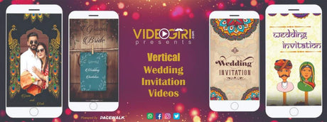 vertical wedding invitation video