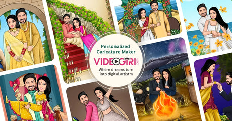 Most Trending Caricature Wedding Invitations By Videogiri