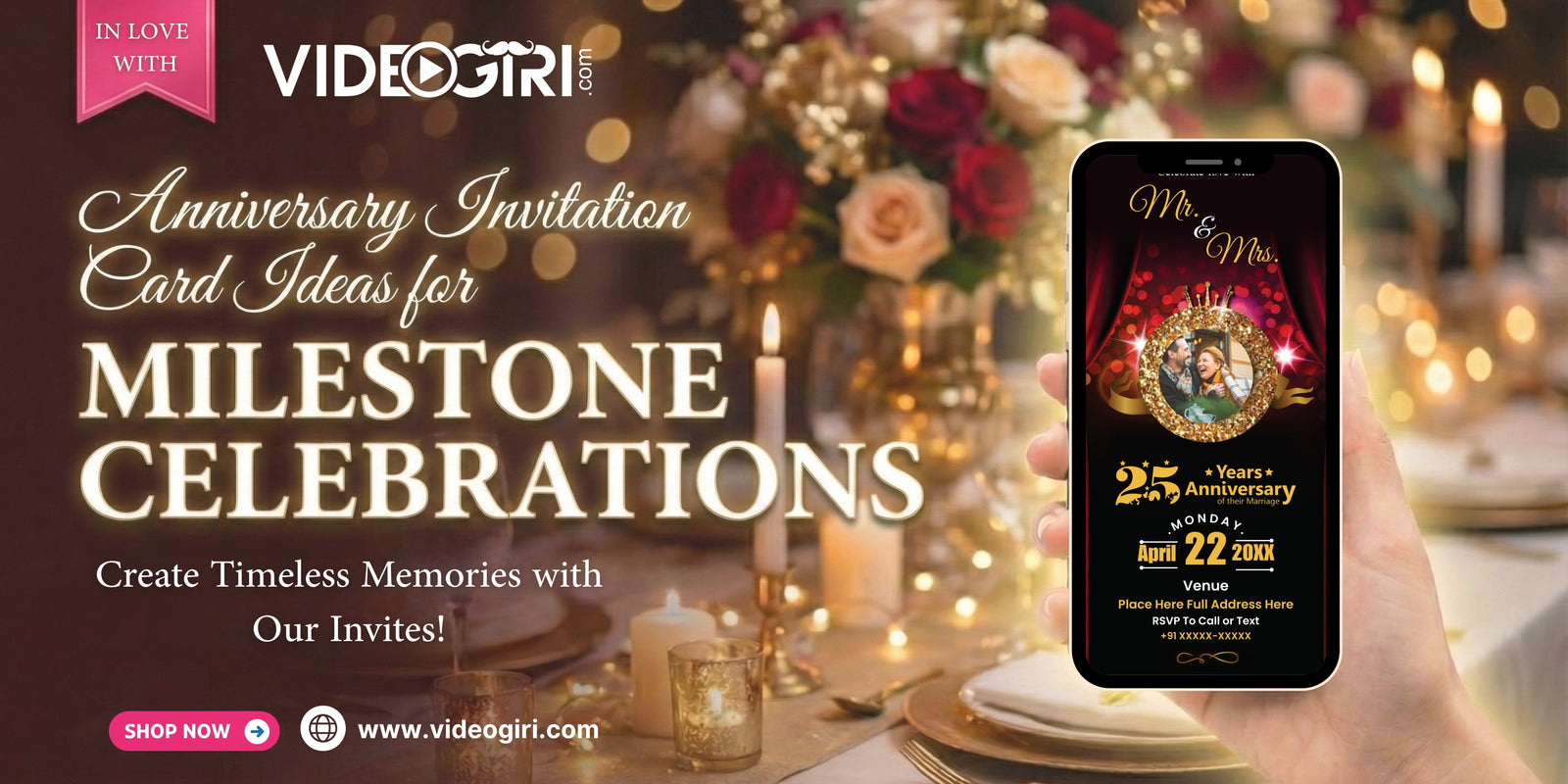 Anniversary Invitation Card Ideas for Milestone Celebrations