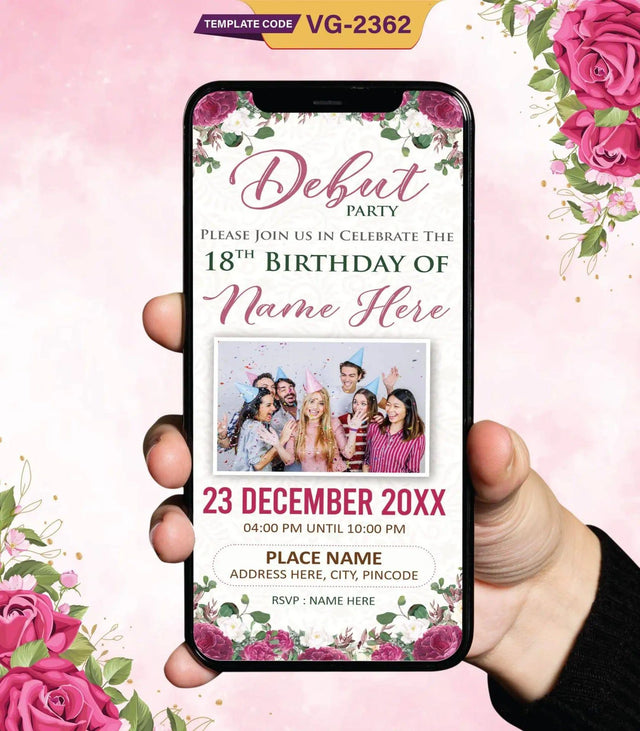 18th Birthday Debut Invitation Card 