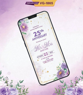 25th Wedding Anniversary Invitation