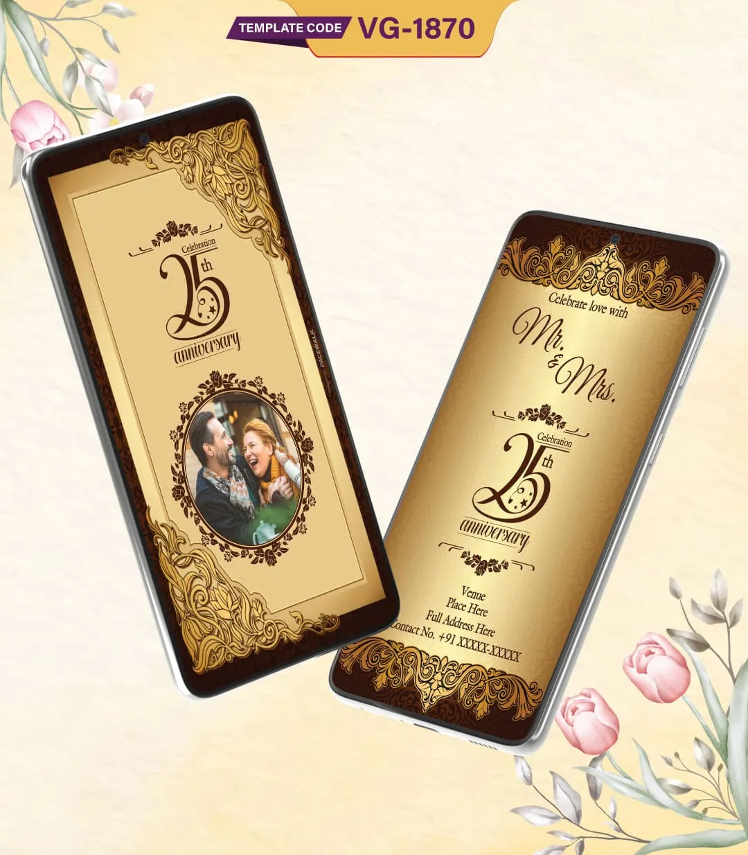 25th Wedding Anniversary Invitation