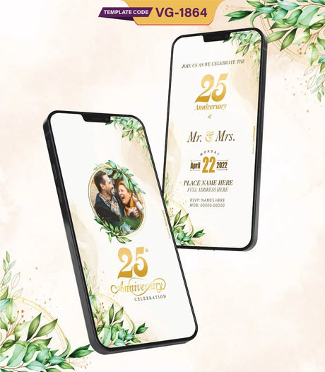 25th Wedding Anniversary Invitation