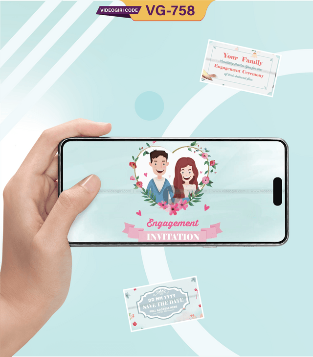 2D Animated Engagement Invitation Video