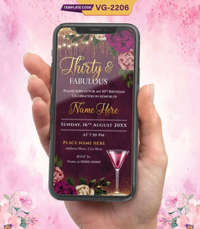 30 & Fabulous Birthday Invitation