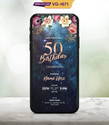 50th Birthday Party Invitation Card