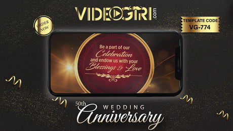 50th Wedding Anniversary Invitation Video