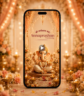 AI Animated Annaprashan Ceremony Invitation Video