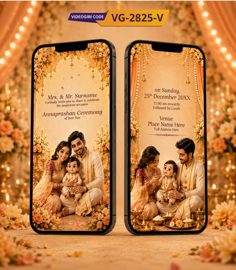 AI Animated Annaprashan Ceremony Invitation Video