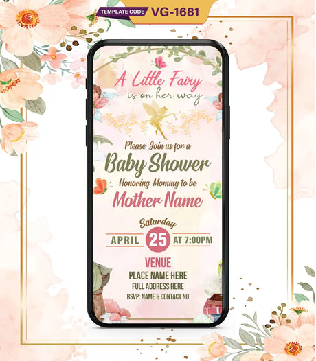 Adorable Baby Shower Invitation Card