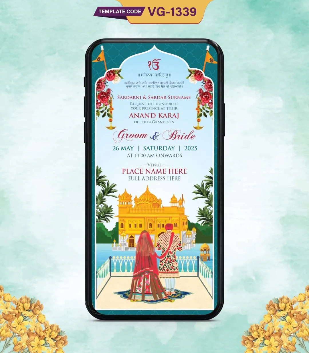 Anand Karaj Invitation 