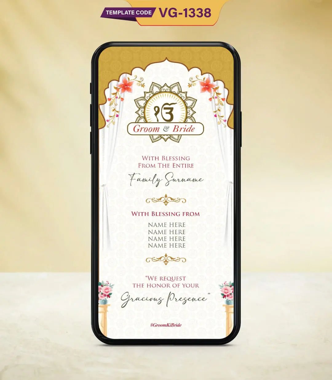 Anand Karaj PDF Invitation Card 