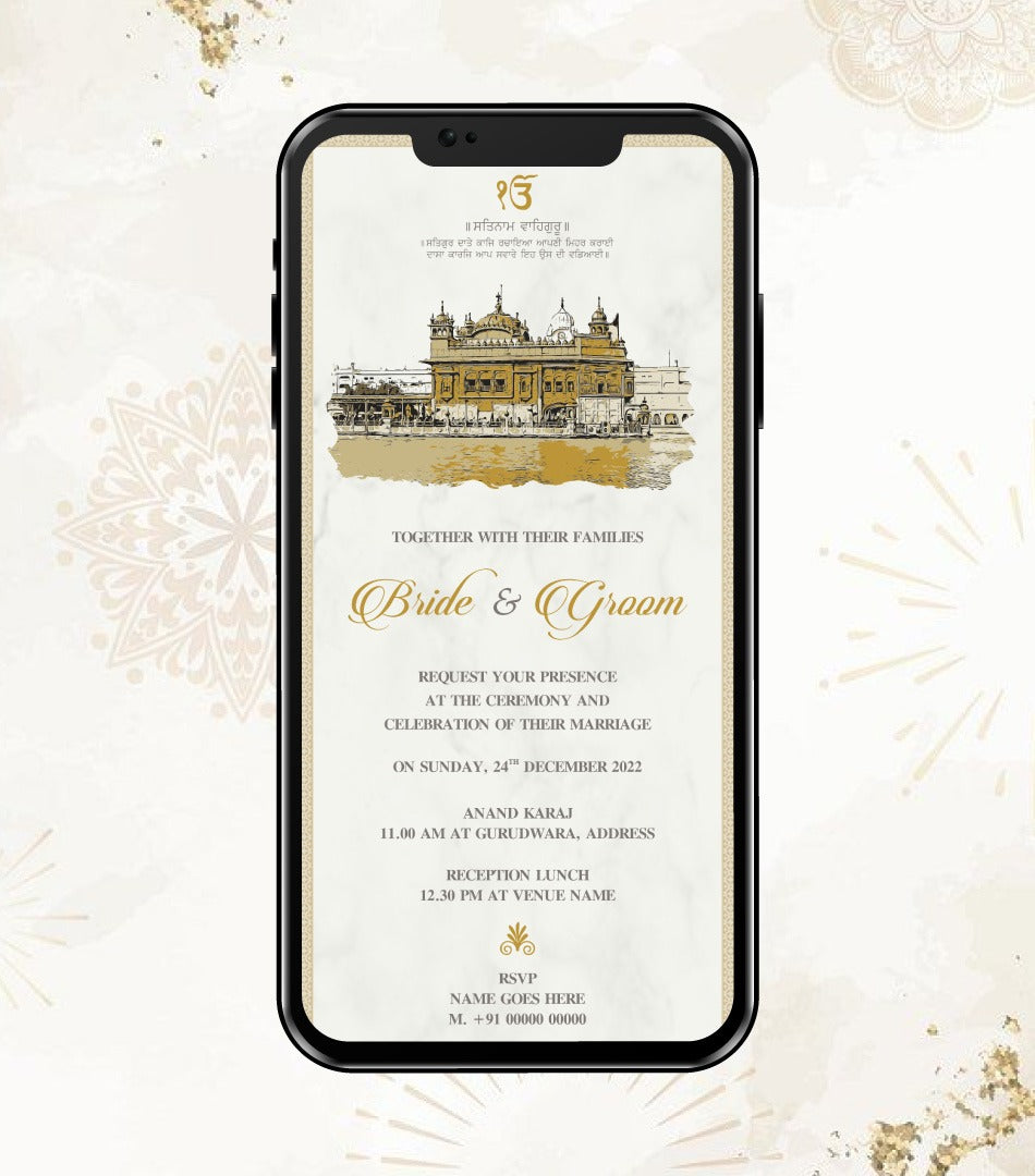 Anand Karaj Invitation