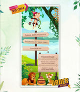 Animal Jungle Theme Birthday Invitation