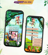 Animal Jungle Theme Birthday Invitation