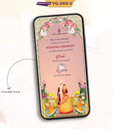 Animated Floral Theme Wedding Invite Video | VG-2415-V - VideoGiri