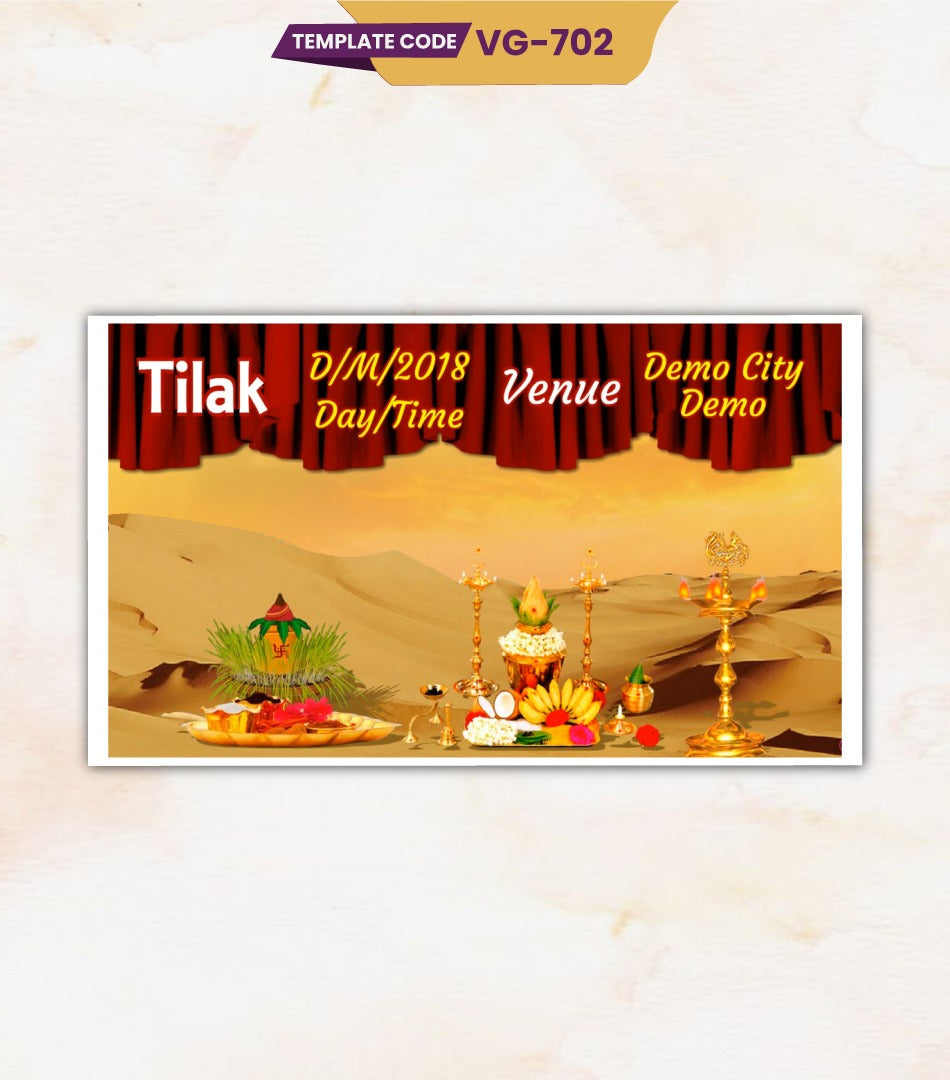 Animated Rajasthani Wedding Invitation Video | Puppet Theme with Traditional Music | VG-702