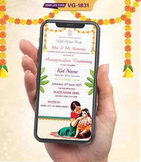 Annaprasana Invitation eCard 