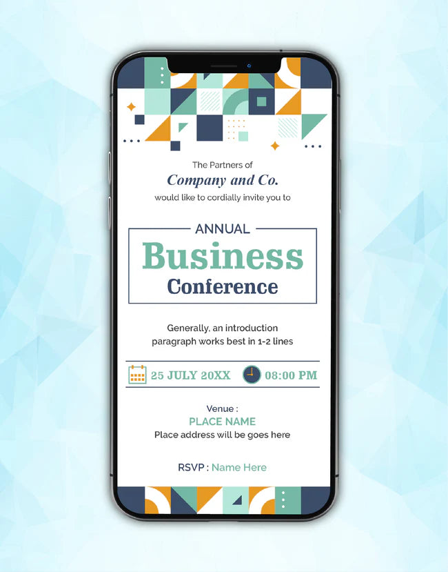 Annual Business Conference Invitation Card