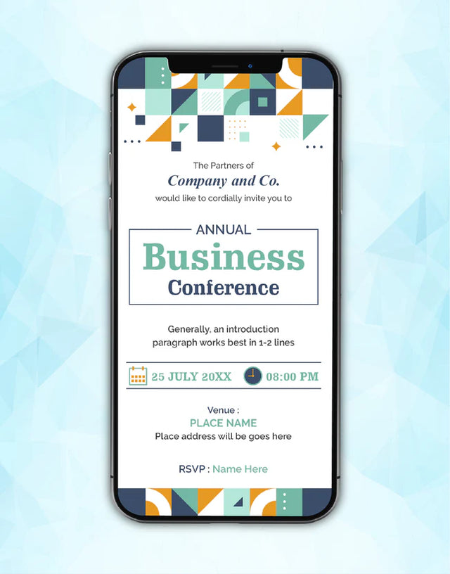 Annual Business Conference Invitation Card