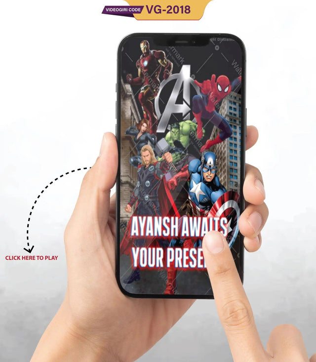 Avengers Theme Birthday Invitation Video